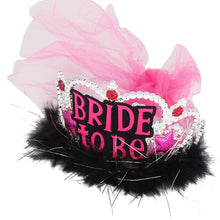 Load image into Gallery viewer, Bachelor Party Crown Bride Net Yarn Crown Prom Bride To Being Bridal Party Crown