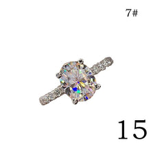 Load image into Gallery viewer, 1pcs Women Sparkling Sapphire Diamond Ring Engagement Bridal Wedding Band Party Jewelery